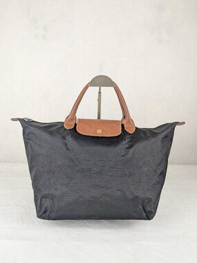 Authentic Longchamp Le Pliage Nylon Tote Bag Black – Used – Good Condition